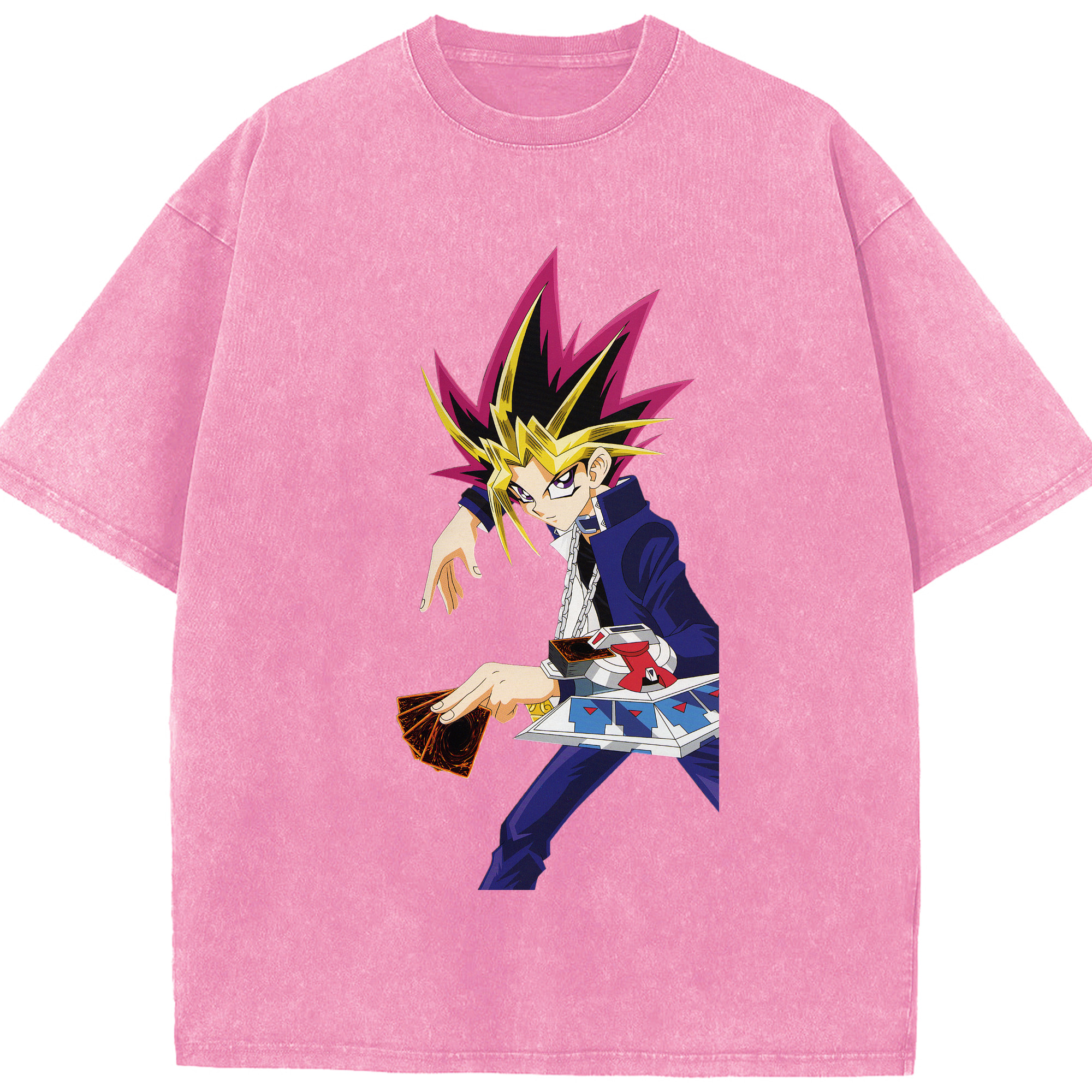 （画像用） 遊☆戯☆王 Yu-Gi-Oh! 綿100% ヴィンテージ風 半袖Tシャツ（フロントプリント）